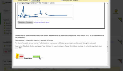 electronic agreements electronic signature health club gym software