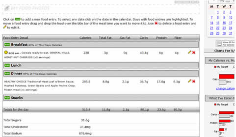 club management member food log nutrition tracking