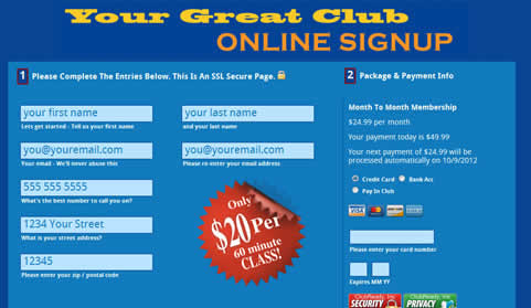 online signup online agreements software for health club management